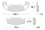 Sbs Brakepads Sintered rear