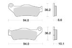 Sbs Brakepads Sintered rear