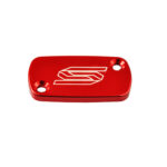 Scar Front Brake Reservoir Cover - Honda/Beta Red color