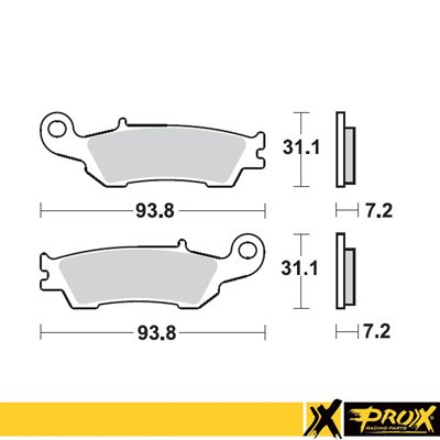 37.105802-2.jpg ProX Front brake Pad YZ125/250 '08-21 + YZ250F/450F '08-19 - Image 1