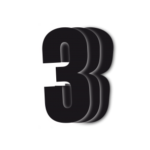 Blackbird Race Numbers Black - pack of 3 cm.13X7 #3