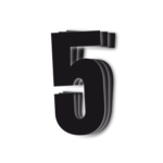 Blackbird Race Numbers Black - pack of 3 cm.13X7 #5
