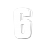 Blackbird Race Numbers White - pack of 3 cm.16x7,5cm #6