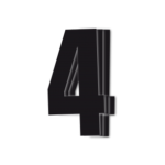 Blackbird Race Numbers Black - pack of 3 cm.16x7,5cm #4