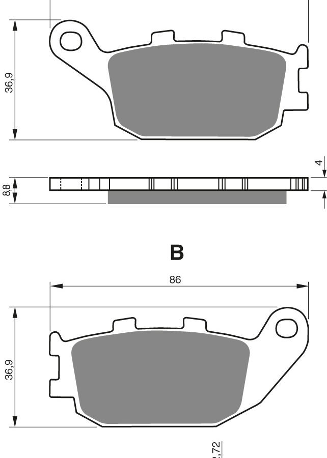 GOLDFREN Brake Pads 155 Ceramic Carbon AD