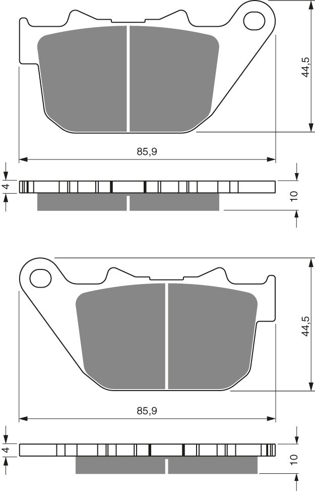 48-12-274.jpg GOLDFREN Brake Pads 274 Ceramic Carbon S3 - Image 1