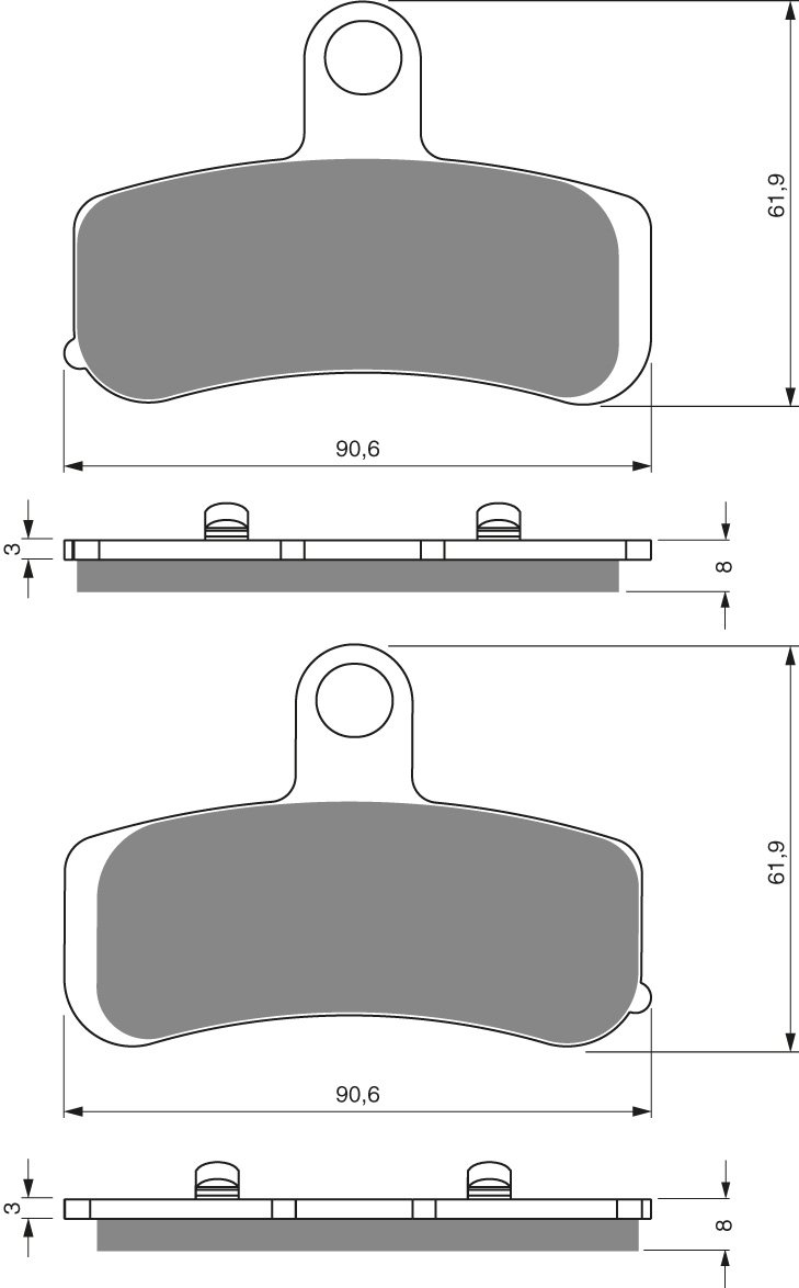 48-12-275.jpg GOLDFREN Brake Pads 275 Ceramic Carbon S3 - Image 1