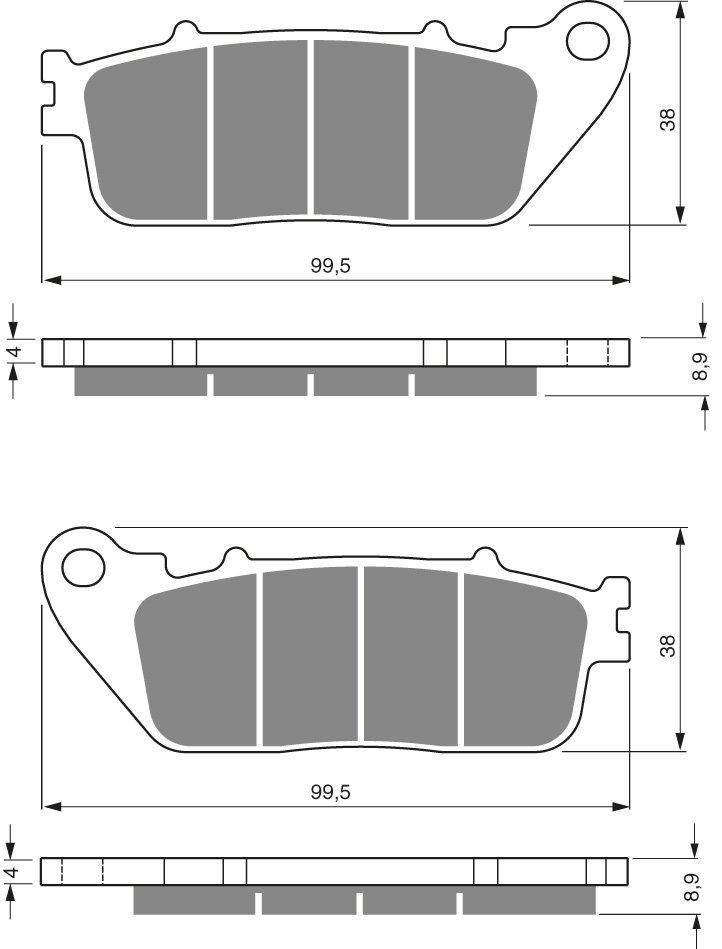 48-12-277.jpg GOLDFREN Brake Pads 277 Ceramic Carbon S3 - Image 1