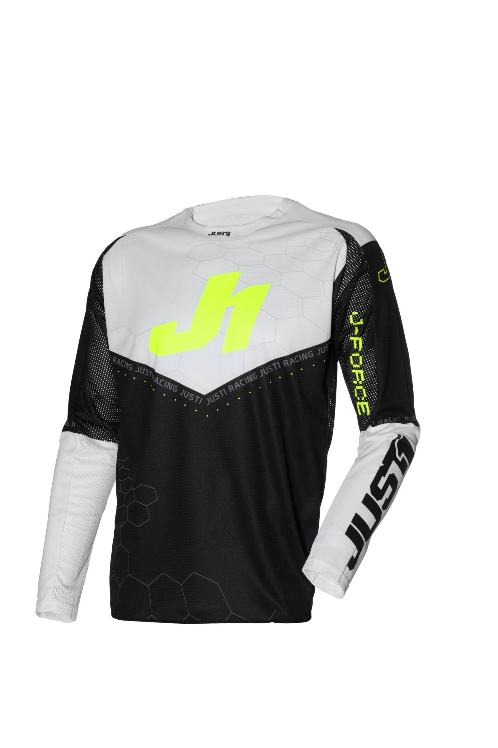 605-230033.jpg Just1 Jersey J-Force Hexa Black/White/Yellow Fluo - Image 1