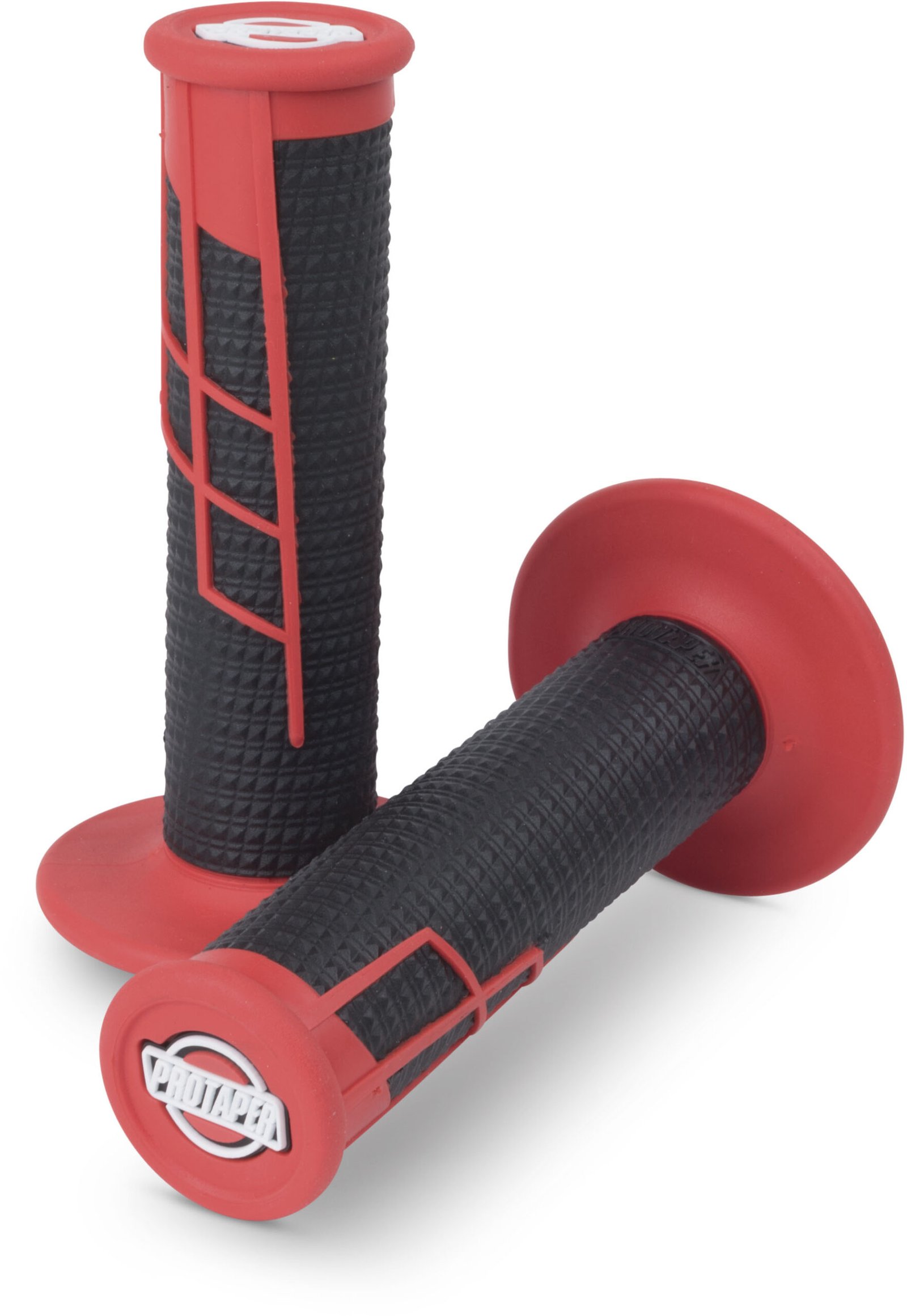 63-0030-2.jpg Protaper Grips Clampon 1/2 Waffle Red/Black - Image 1