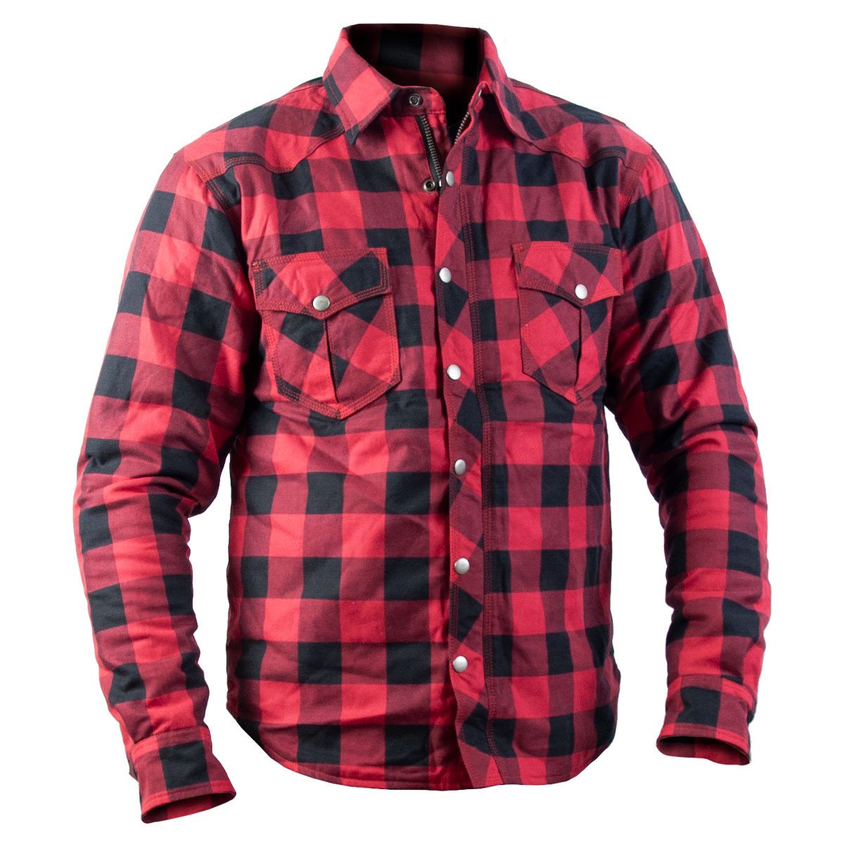 648-2317.jpg TIMELESS HillBilly kevlar shirt, red/black S - Image 1