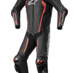 Alpinestars Leather suite 1-pcs Missile v2 Black/Red fluo