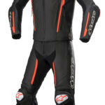 Alpinestars Leather suite 2-pcs Missile v2 Black/Red fluo