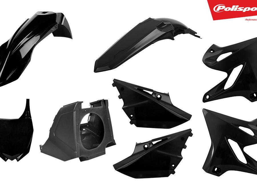Polisport plastic kit YZ125/250 02-17 Black (1)