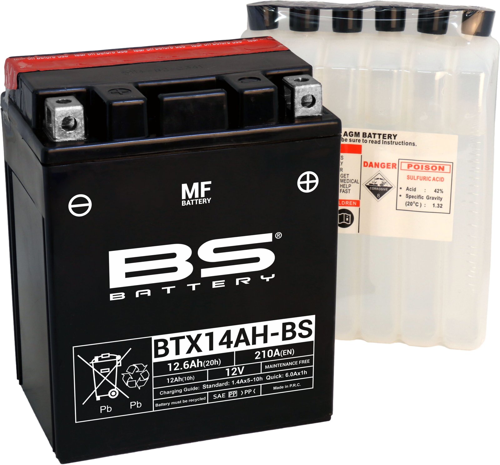 BTX14AH-BS.jpg BS Battery BTX14AH-BS MF (cp) Maintenance Free - Image 1
