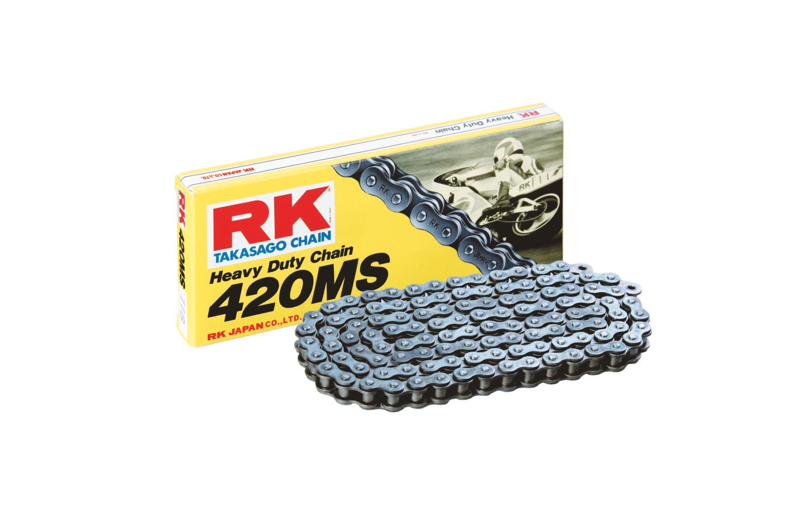 Partzilla 420 Rk Chain RK 420MS Heavy Duty Chain +CL (Connect.link) - moto-centras.lt