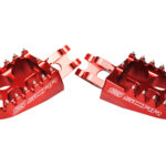 Scar Evolution Footpegs - Honda/Kawasaki  Red color