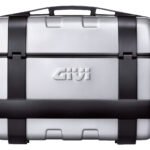 Givi 46 litre top-case black with aluminium finish with top opening