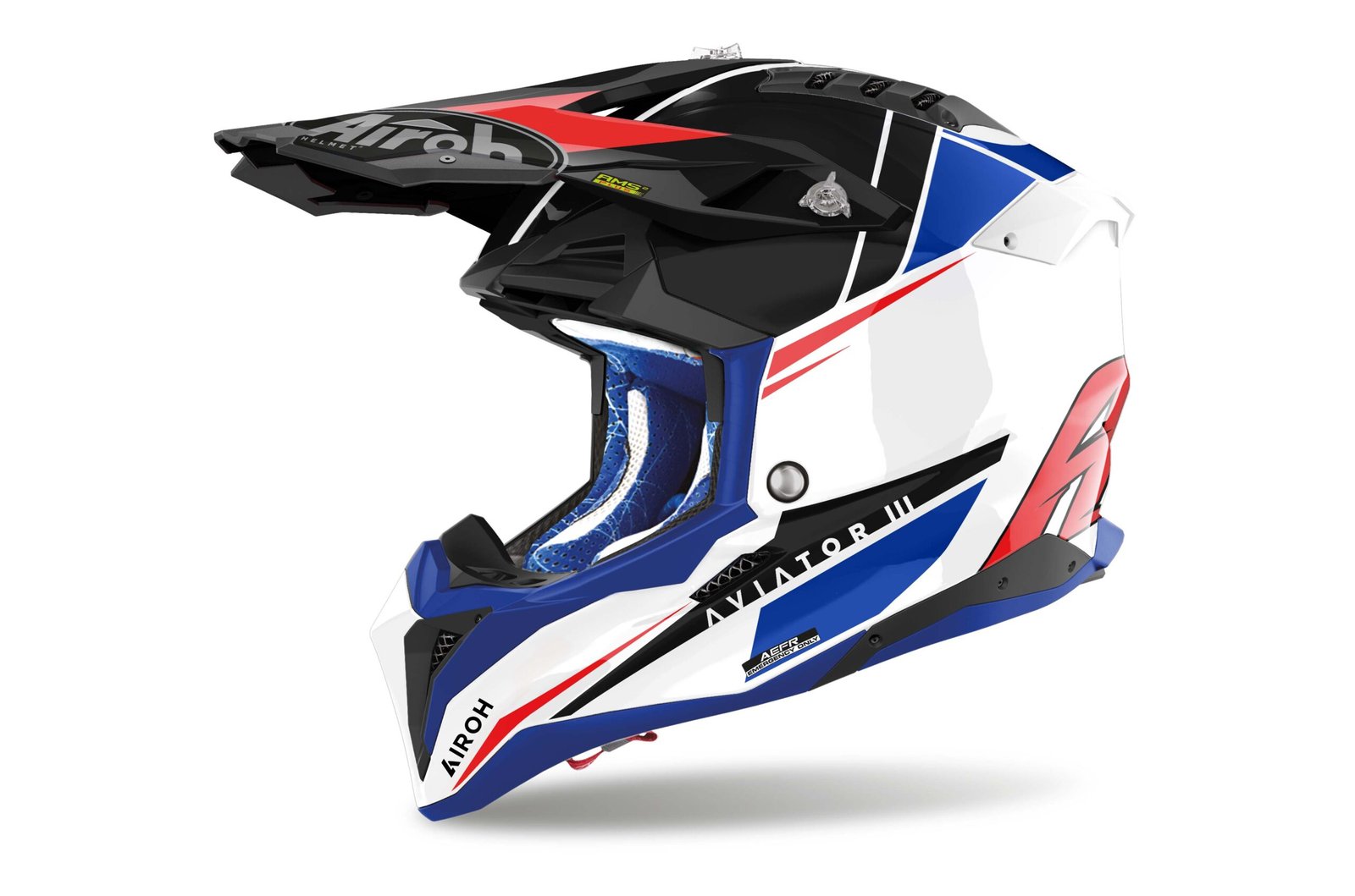 57-230003.jpg Airoh Helmet Aviator 3 Push Blue/Red - Image 1
