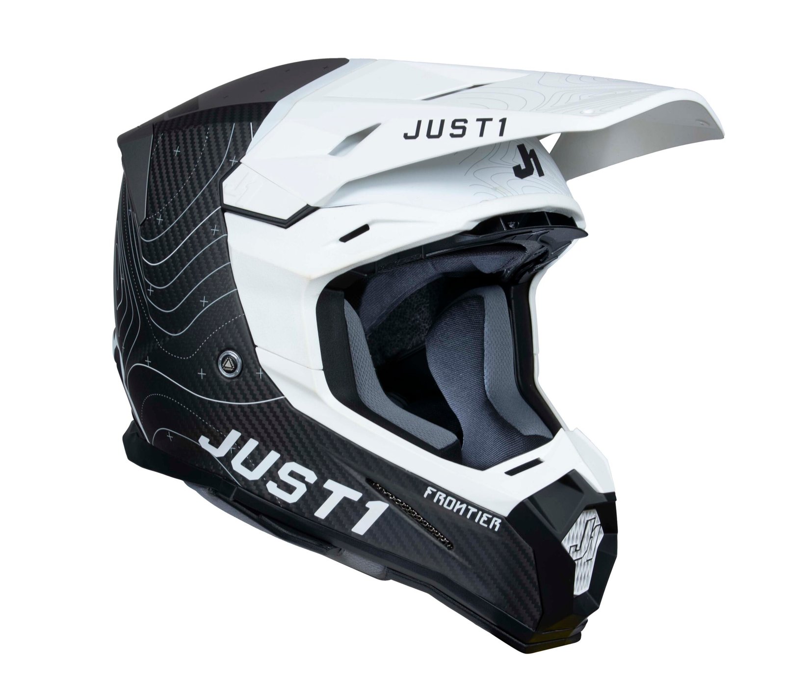 604-230002.jpg Just1 Helmet J-22 C Frontier Black/White/Carbon Matt - Image 1