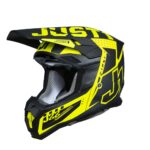 Just1 Helmet J-22 F Junior Falcon Titanium/Black/Fluo Yellow