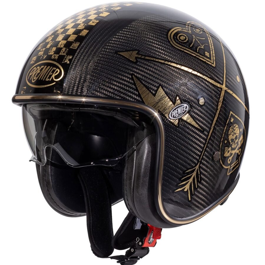Premier Helmets Vintage Evo Carbon NX Gold Chrom