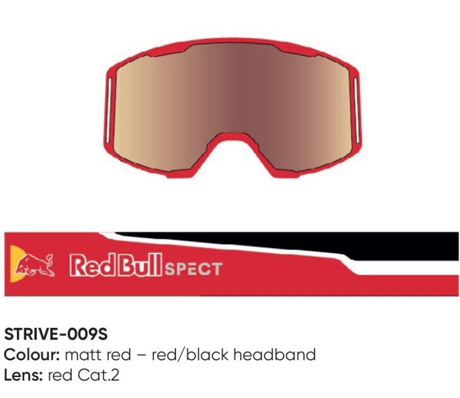 674-220105.JPG Spect Red Bull Strive MX Goggles Single lens Red/Black red - Image 1