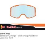 Spect Red Bull Strive MX Goggles Single lens Black/Orange clear