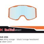 Spect Red Bull Strive MX Goggles Single lens Black/Orange clear