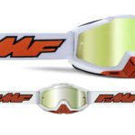 FMF POWERBOMB Goggle Rocket White - Mirror True Gold Lens