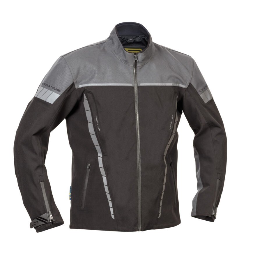 Lindstrands textile jacket Bydalen Black/steel grey 46