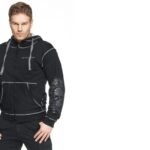 Sweep Hoodie Gondor cotton aramid, Black/Grey