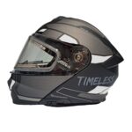 Timeless Flake Techride Modular Snowmobile helmet, mattblack/white  S