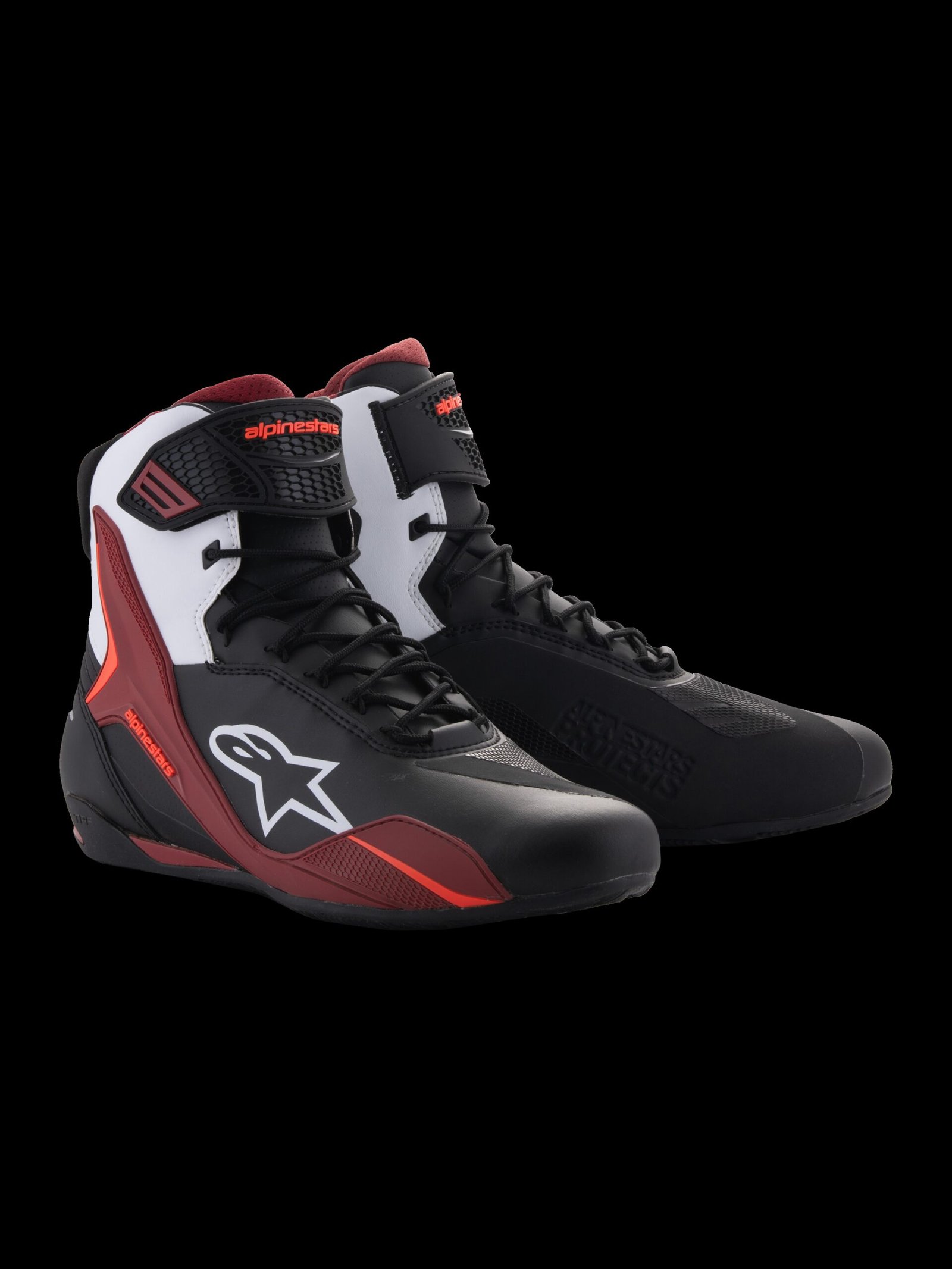 695-2510425-1299.jpg Alpinestars Shoe Faster-4 Black/White/Dark Red 46 (12,5) - Image 1