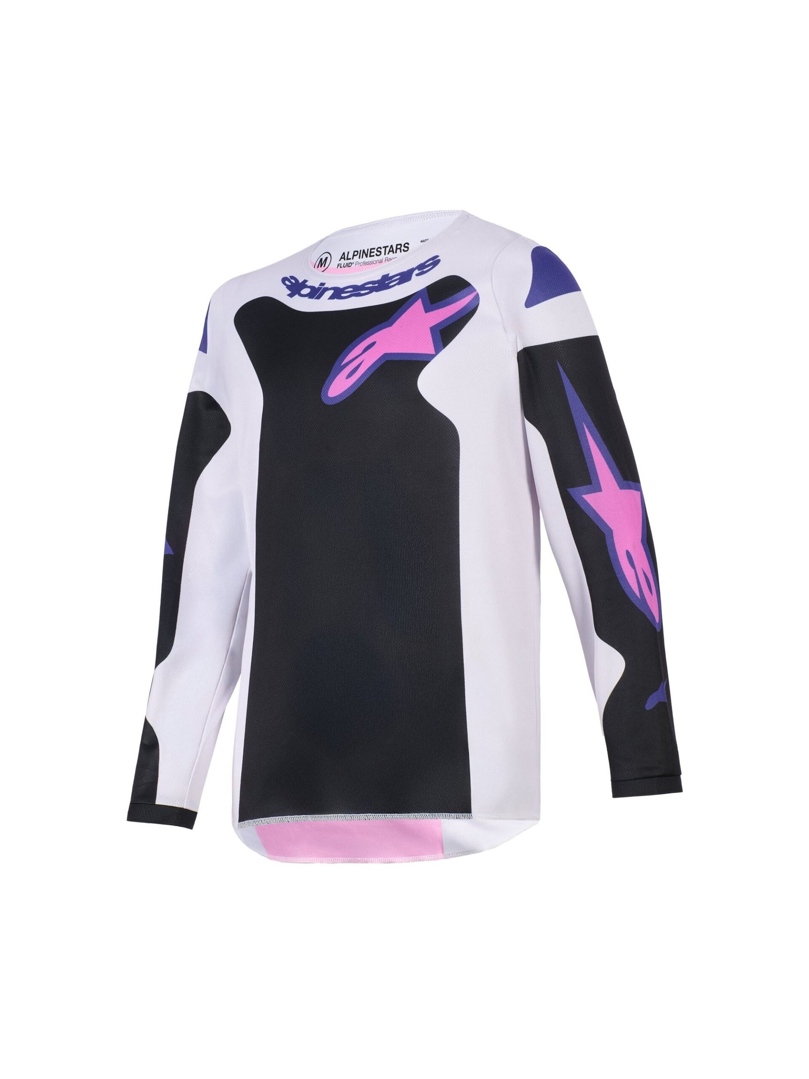 3770926-1568.jpg Alpinestars Jersey Youth Fluid Grid Black/Gray/Purple M - Image 1
