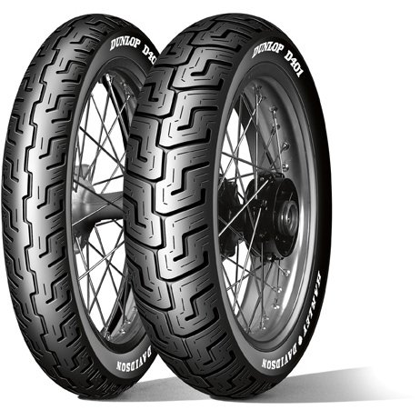 544-D401OnWheels_combined_coated.jpg Dunlop D401 130/90B16 73H Fr Harley-Davidson - Image 1