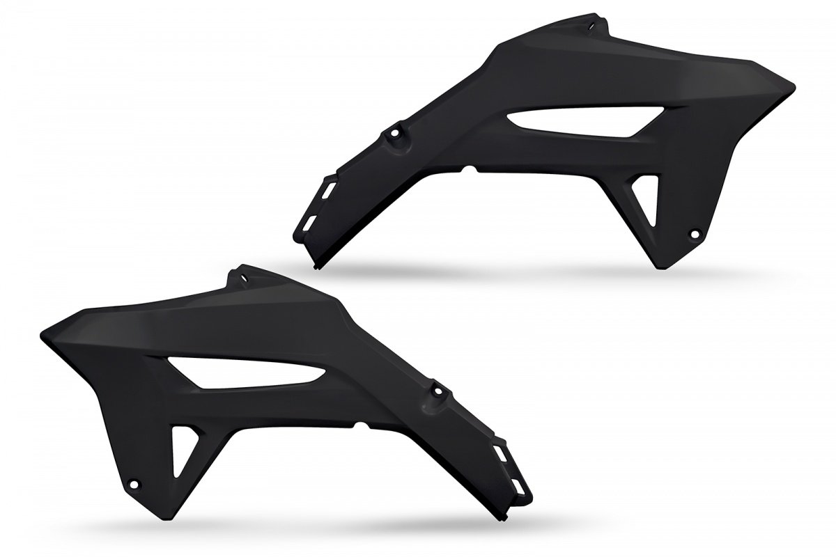 650-5605-001.jpg UFO Radiator Covers CRF250R 22-24 CRF450R 21-24 Black 001 - Image 1
