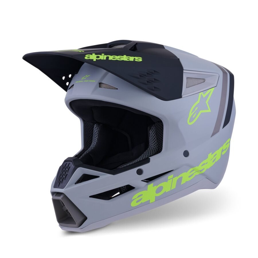 Alpinestars Helmet S-M3 Radium Gray/Black/Fluo Yellow XS