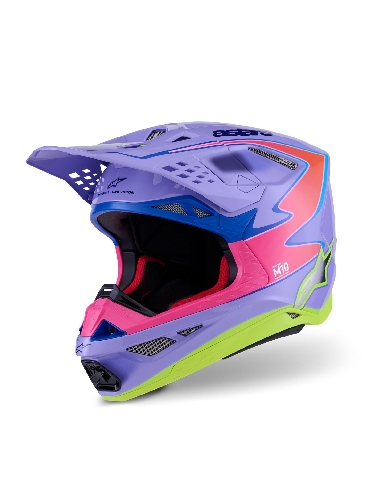 8303625-3144.jpg Alpinestars Helmet S-M10 JL R01 Purple/Fluo Pink/Fluo Yellow S - Image 1
