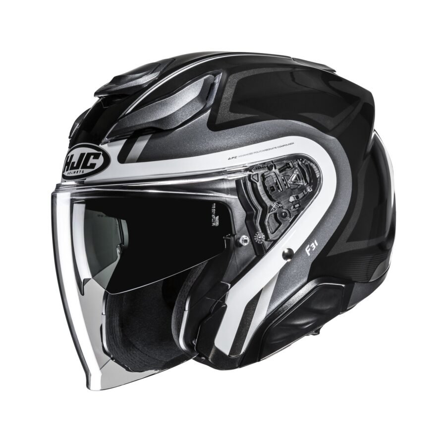 HJC Helmet F31 Bask Black/White MC5