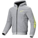 Alpinestars Hoodie Chrome v2 Gray/Yellow Fluo 3XL