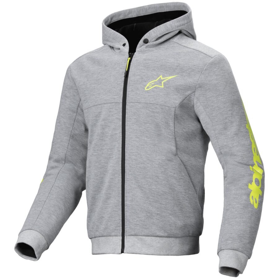 Alpinestars Hoodie Chrome v2 Gray/Yellow Fluo 3XL