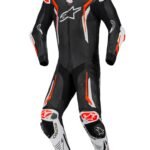 Alpinestars Leather suite 1-pcs GP Tech v5 Black/White/ Fluo Red