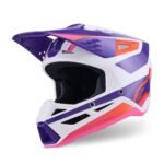 Alpinestars Helmet S-M3 Heat Whit/Purple/Pink L