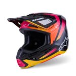 Alpinestars Helmet S-M7 Rise Black/Yellow/Pink S