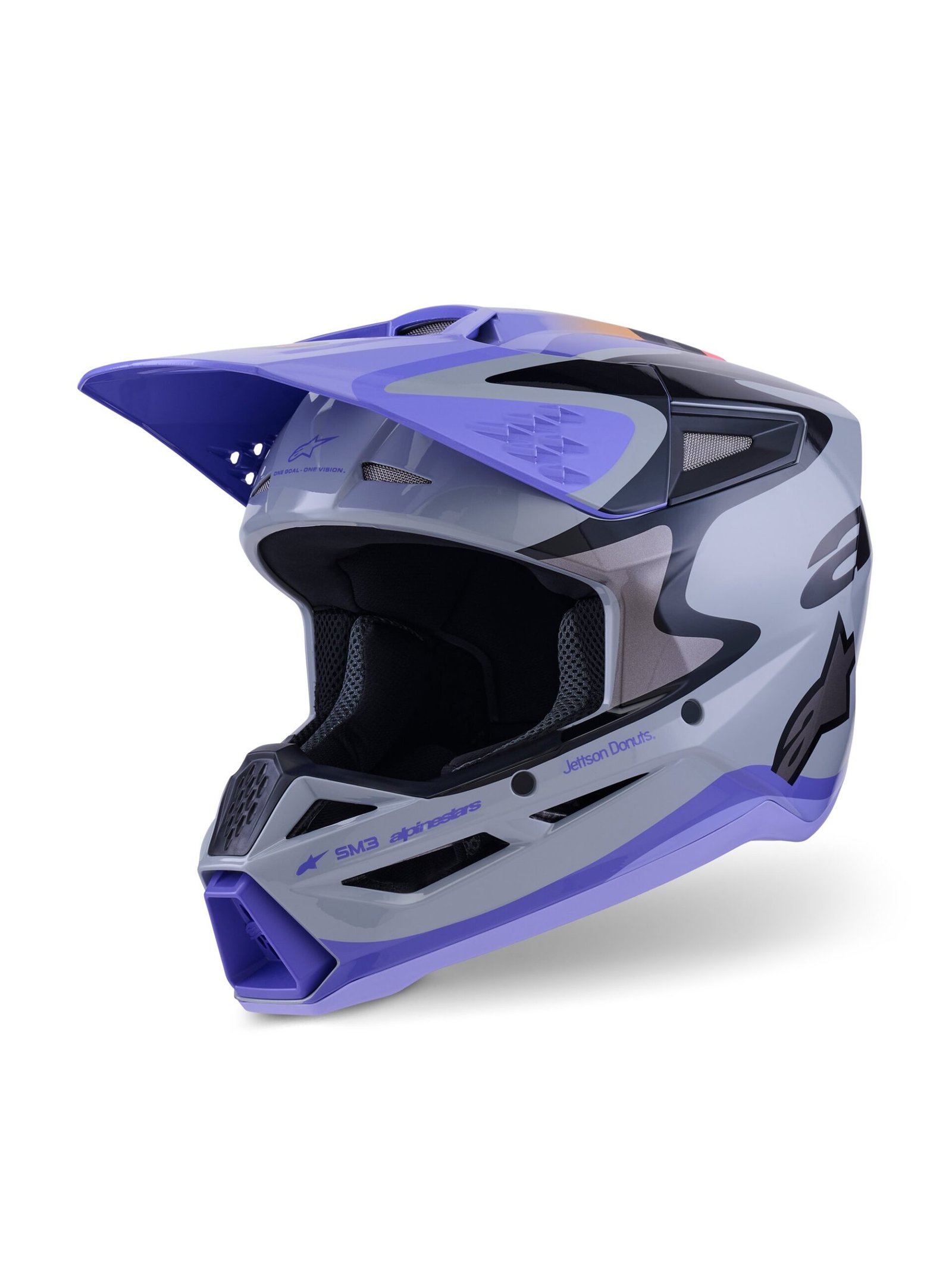 8302726-9277.jpg Alpinestars Helmet S-M3 Jettson Gray/Purple/Black XS - Image 1