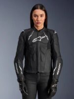 Alpinestars Leather Jacket Woman Dusk Black/white
