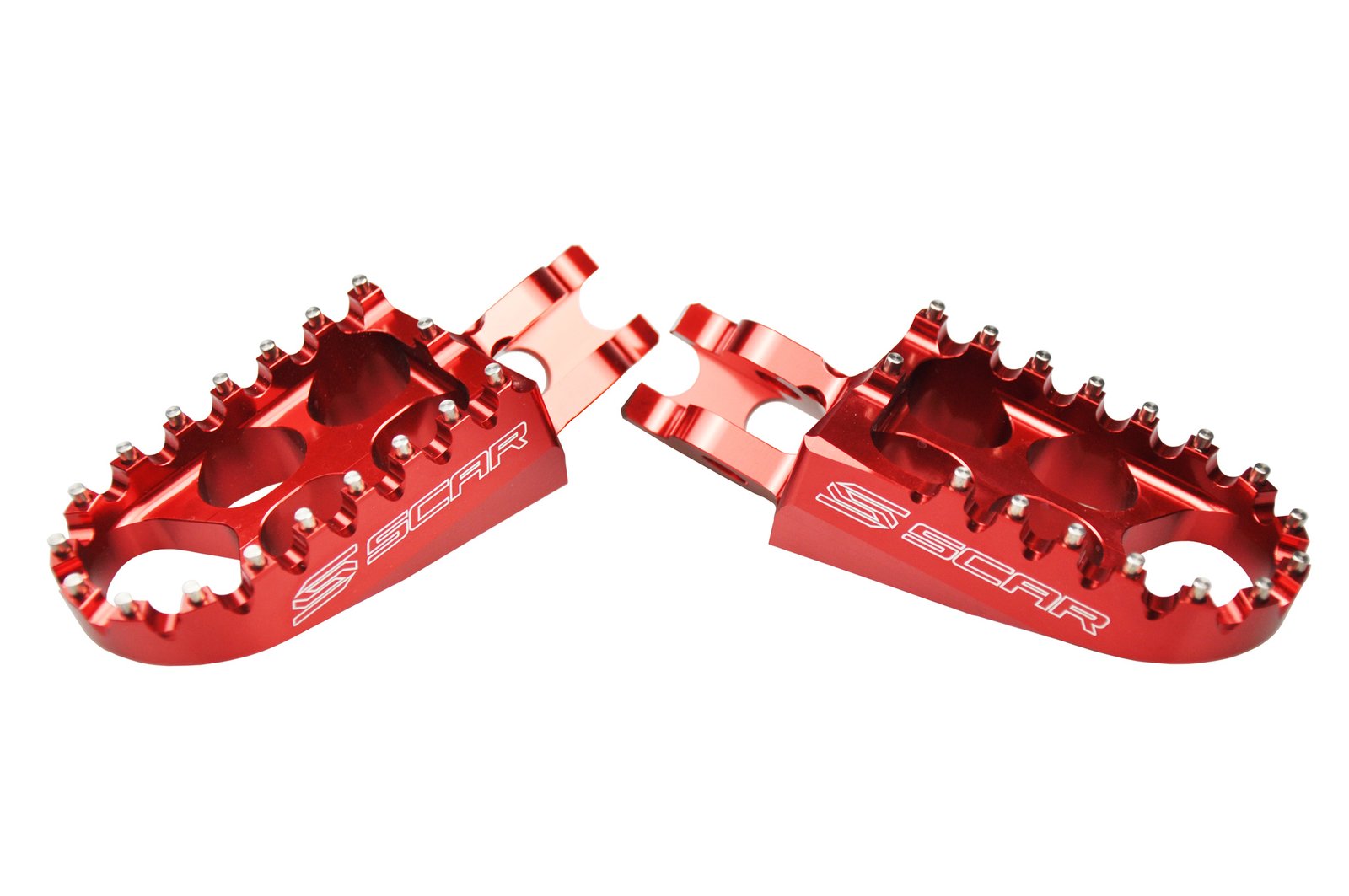 S3215R.jpg Scar Standard Footpegs - Kawasaki/Honda Red color - Image 1
