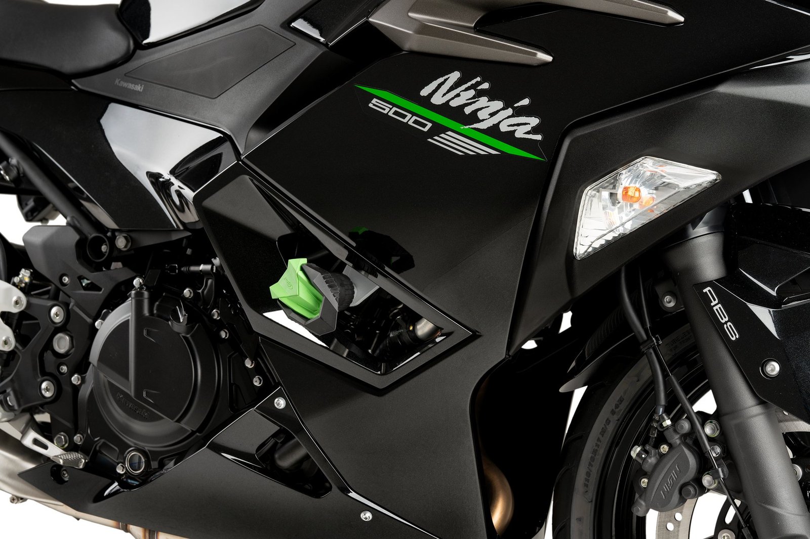 33-22025N.jpg Puig Crash Pads R19 Kawasaki Ninja 500 24' C/Black - Image 1